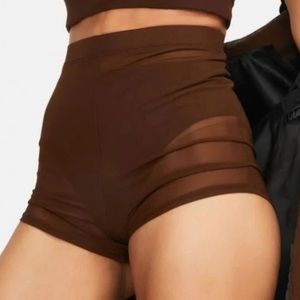 Dolls kill chocolate sheer shorts